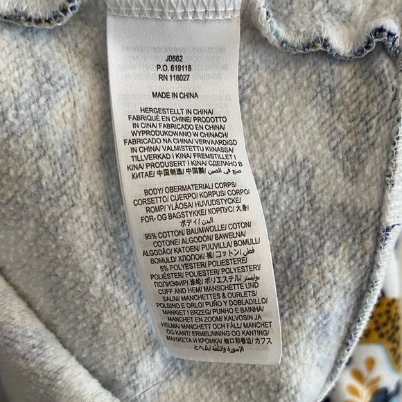 Boden Tiger Blue and Gold Floral Sweater - Picture 4 of 5